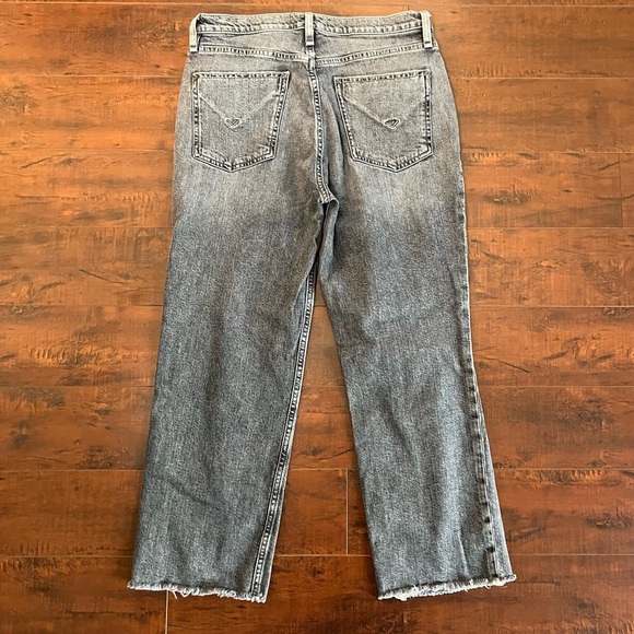 HUDSON Jeans Remi Straight Crop Jeans Black Wash Distressed Denim Size 30 - Picture 6 of 12